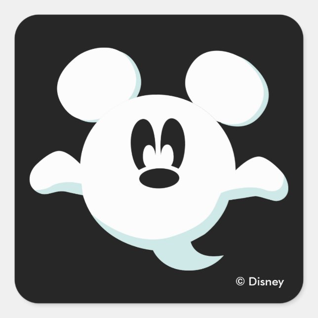 Sticker Carré Mickey Mouse Ghost (Devant)