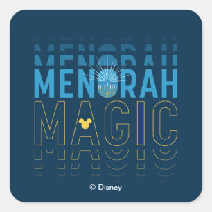 Sticker Carré Mickey Mouse Menorah Magic