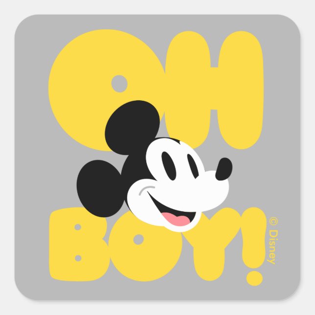 Sticker Carré Mickey Mouse | Oh Boy! (Devant)