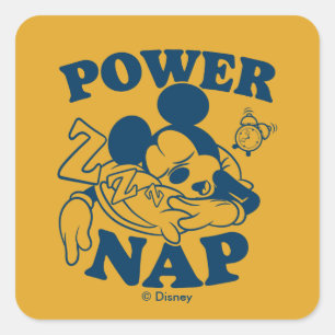 Sticker Carré Mickey Mouse Sieste Réparatrice