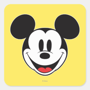 Sticker Carré Mickey Mouse Sourire