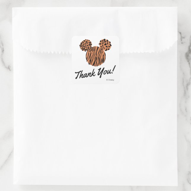 Sticker Carré Mickey Mouse | Wild One 1er anniversaire (Sac)