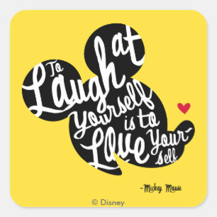Sticker Carré Mickey tendance Riez de vous-même