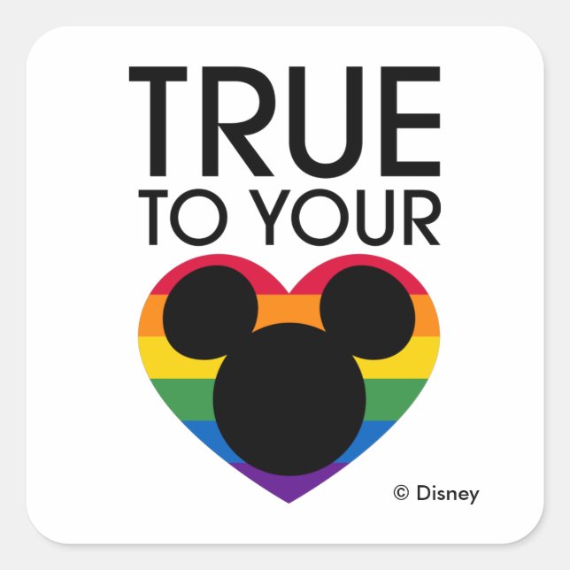 Sticker Carré Mickey | True to Your Heart (Devant)