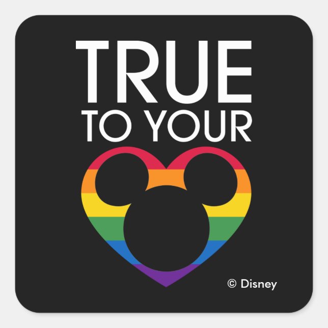 Sticker Carré Mickey | True to Your Heart (Devant)