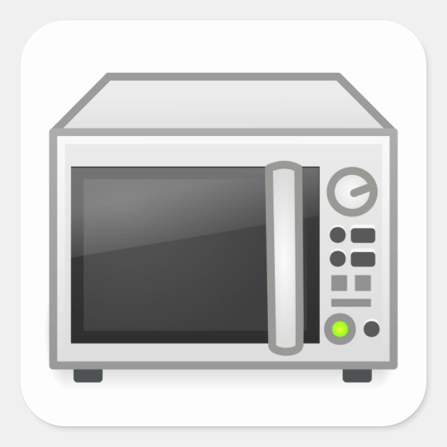 Sticker Carré Microwave (Devant)