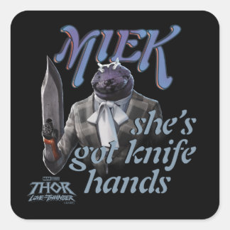 Sticker Carré Miek - Elle a des mains couteaux