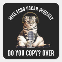 Mike Echo Oscar Whiskey Ham Radio Cat