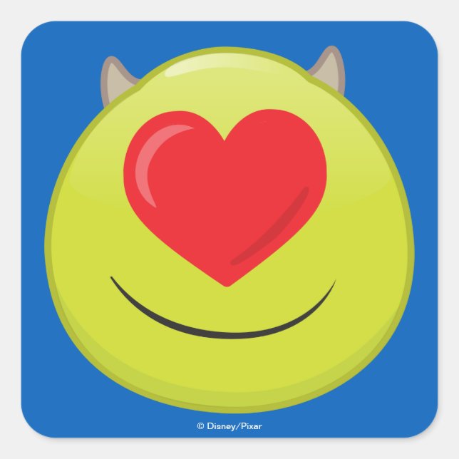 Sticker Carré Mike Emoji (Devant)