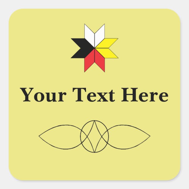 Sticker Carré Mi'kmaq/Celtique (Devant)