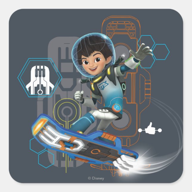Sticker Carré Miles Callisto Sur Son Blastboard Graphic (Devant)