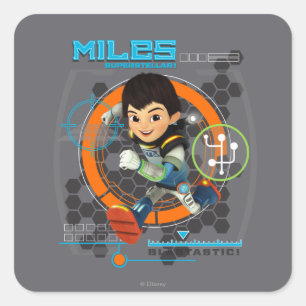 Sticker Carré Miles Superstellar Running Graphic