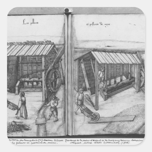 Sticker Carré Mine d'argent de La Croix-aux-Mines, Lorraine (Devant)