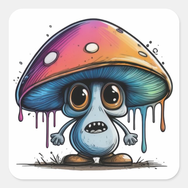 Sticker Carré Mini Mini Minion Champin (Devant)