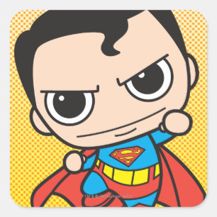 Sticker Carré Mini Superman volant