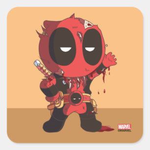 Sticker Carré Mini Survivant de Deadpool