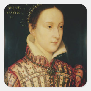 Sticker Carré Miniature de la reine de Mary des Ecossais, c.1560
