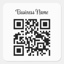 Minimalist Qr Code Business Name