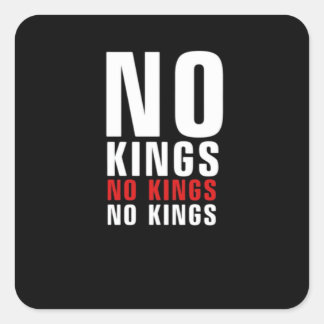 Sticker Carré Minimalistic Design No Kings Rebellious No Kings G