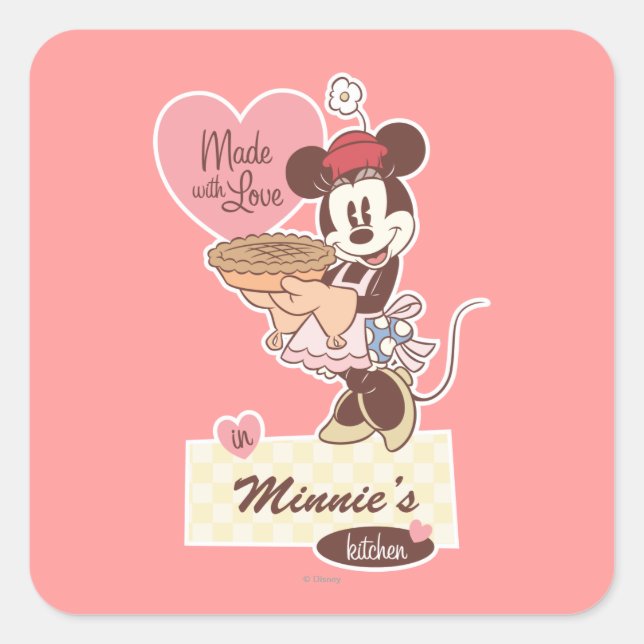 Sticker Carré Minnie classique | Cuisine (Devant)