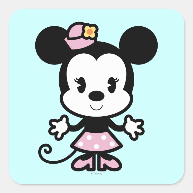Sticker Carré Minnie classique | Dessin animé (Devant)