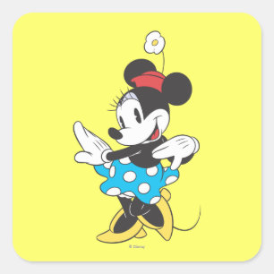Sticker Carré Minnie Classique Douce
