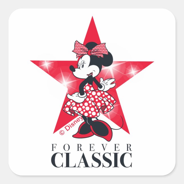 Sticker Carré Minnie Mouse | Hollywood - Forever Classic (Devant)