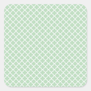 Sticker Carré Mint Quatrefoil
