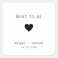 Mint To Be Modern Black and White Wedding Favorise