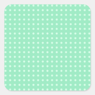 Sticker Carré Mint Vert Elegant Couleur Modèle Blanc Moderne