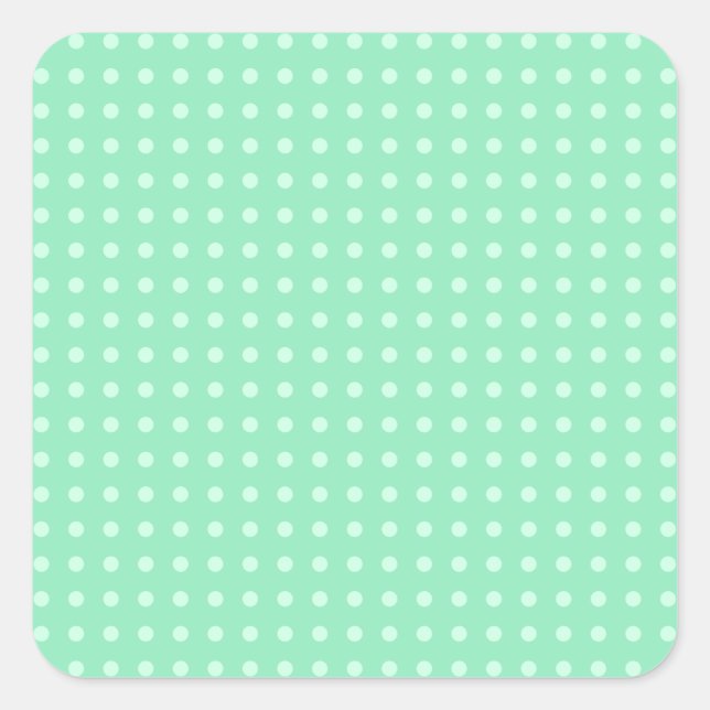 Sticker Carré Mint Vert Elegant Couleur Modèle Blanc Moderne (Devant)