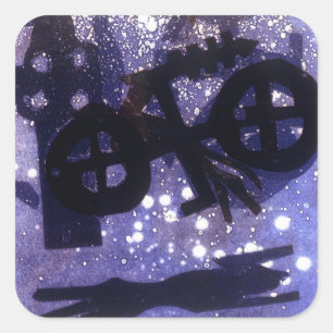 Sticker Carré Minuit