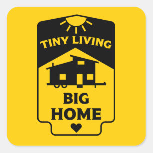 Sticker Carré Minuscule Maison - Minuscules Maisons
