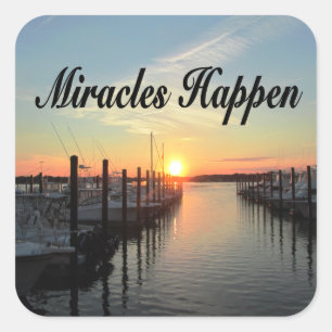 STICKER CARRÉ MIRACLES ARRIVE SUNSET PHOTO DESIGN