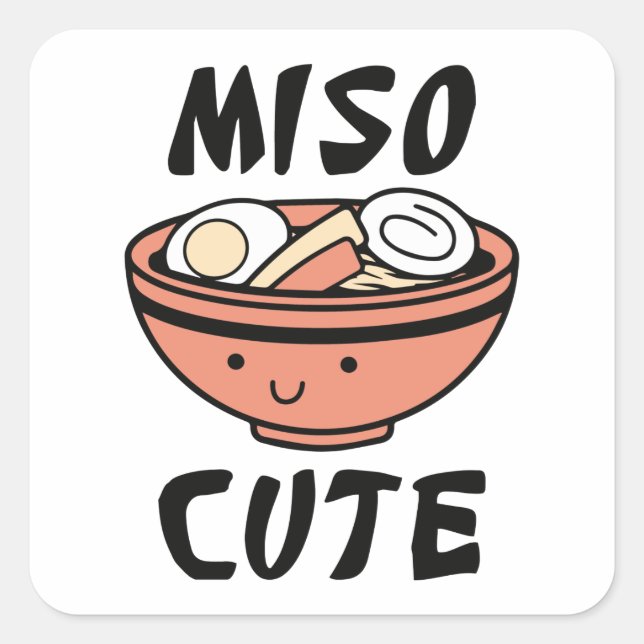 Sticker Carré Miso Cute (Devant)