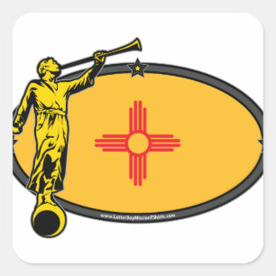 Sticker Carré Mission du Nouveau Mexique LDS aucun ange Moroni