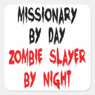 Sticker Carré Missionnaire Zombie Slayer