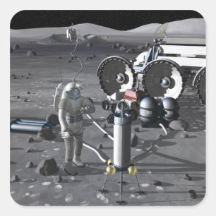 Sticker Carré Missions d'exploration spatiale futures 2