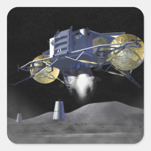 Sticker Carré Missions d'exploration spatiale futures 4