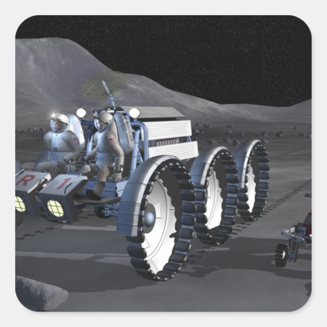 Sticker Carré Missions d'exploration spatiale futures 8 (Devant)