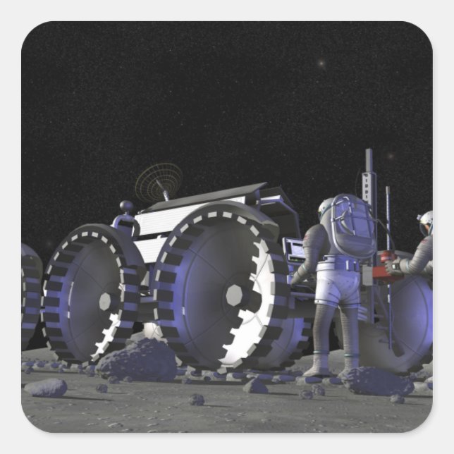 Sticker Carré Missions d'exploration spatiale futures 9 (Devant)