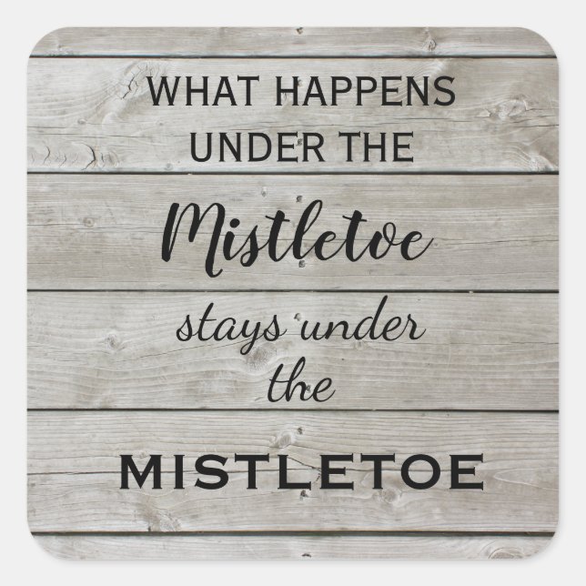 Sticker Carré Mistletoe Holiday (Devant)