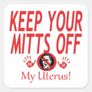 Sticker Carré Mitts De Mon Utérus