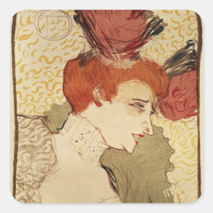 Sticker Carré Mlle. de Henri De Toulouse-Lautrec . Prêteur de