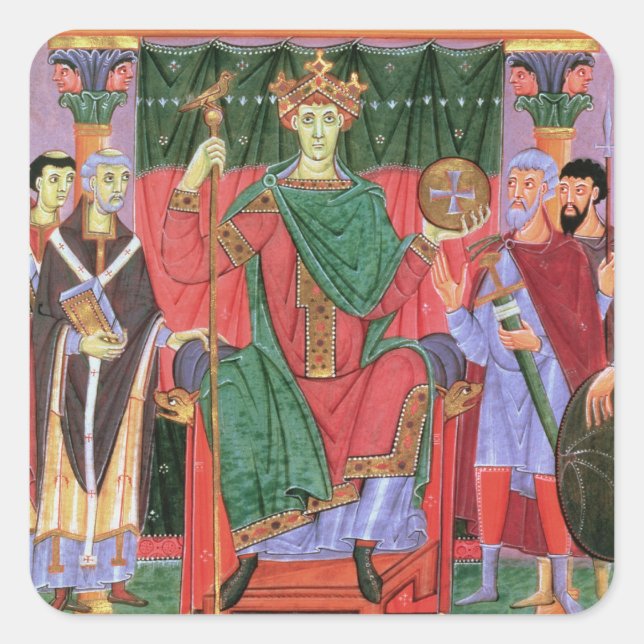 Sticker Carré Mme Cim.4453 f.42r Saint Empereur Romain Otto III (Devant)