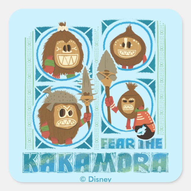 Sticker Carré Moana | La Peur Du Kakamora (Devant)