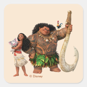 Sticker Carré Moana   L'Océan nous connecte
