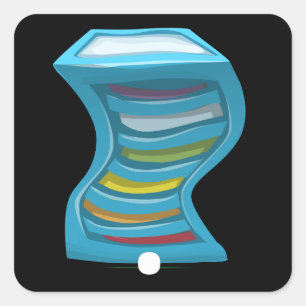 Sticker Carré Mobilier brillant latéral tourbillonnant pedes mul