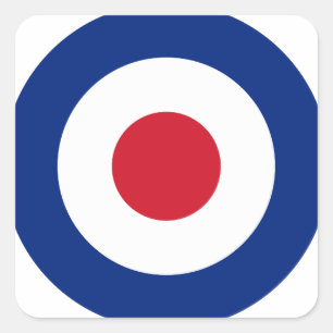 Sticker Carré Mod - Roundel classique - Cible de tir à l'arc po