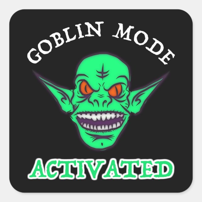 Sticker Carré Mode de gobelin activé (Devant)
